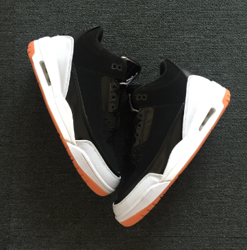 Women Air Jordan 3 Black White-Gum Brown